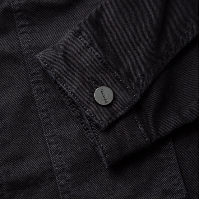 Men's Black Cotton Twill Trucker Jacket | Tecovas